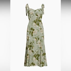 Reformation Nadira dress in Tea Garden